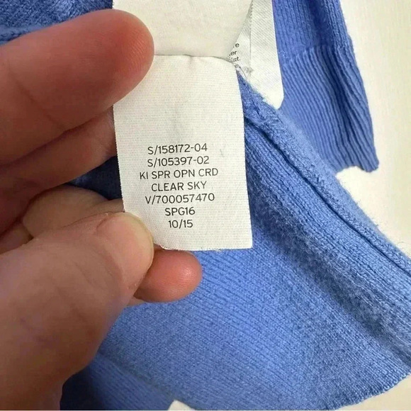 GAP Factory Cardigan Long Periwinkle Blue Size Small - Picture 10 of 16